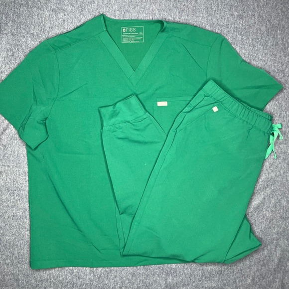 Figs Other - FIGS Mens Green Technical Collection Scrub Top XXL M Leon Three Pocket